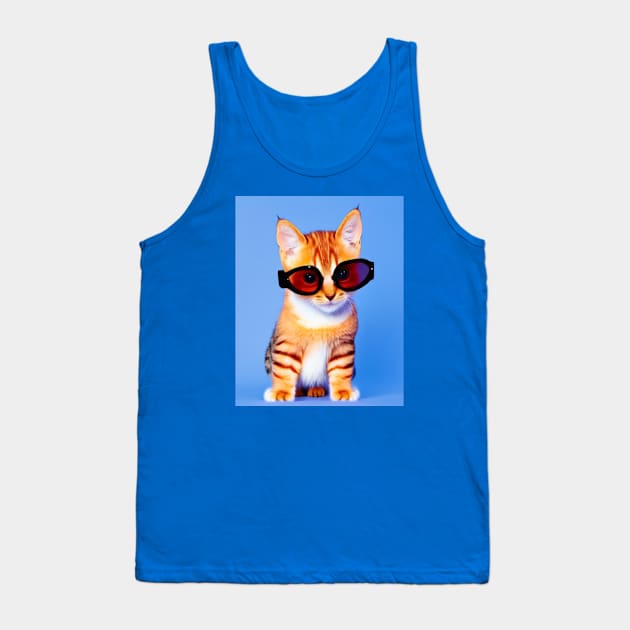 cute baby cool cat Tank Top by Bushveld Nights